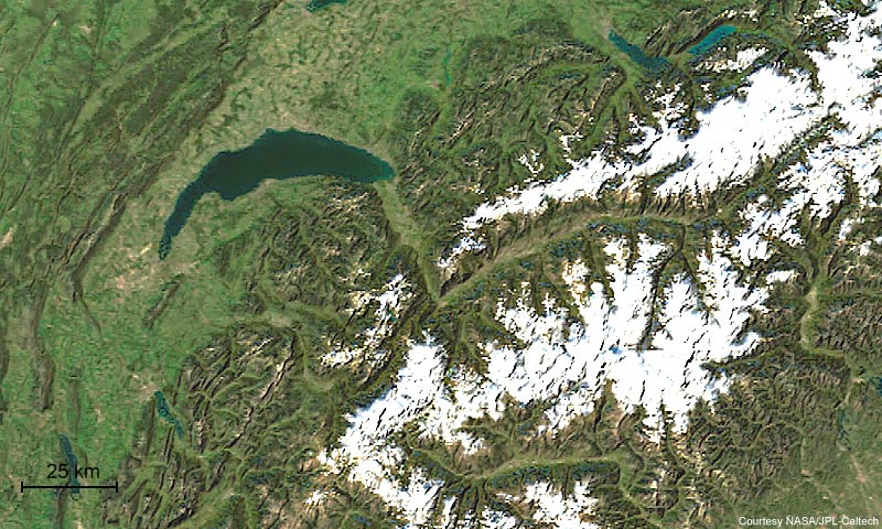 Carte de la Suisse Romande